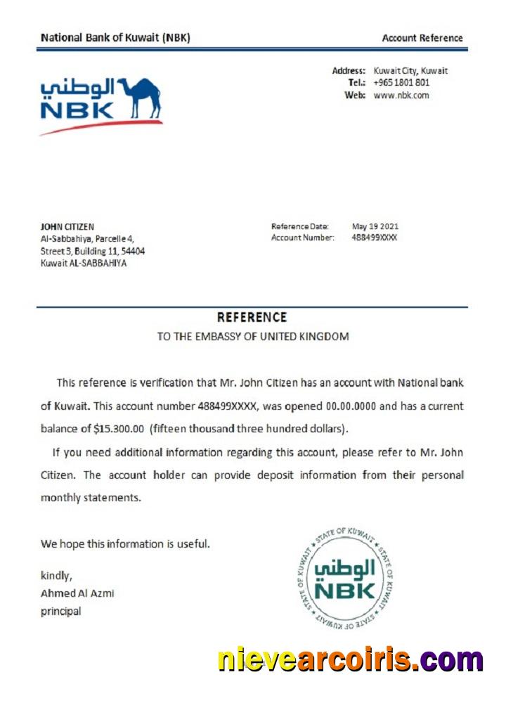 Kuwait National Bank of Kuwait reference